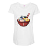 great wave ramen Maternity Scoop Neck T-shirt