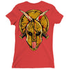 skull spartan Ladies Fitted T-Shirt