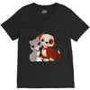 nice cat and dog V-Neck Tee