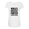 World's Greatest Farter I Mean Father Maternity Scoop Neck T-shirt