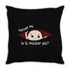 October Peeking Out Baby Boy Throw Pillow