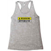 warning offensive mens funny Racerback Tank