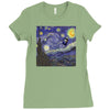 tardis starry night Ladies Fitted T-Shirt