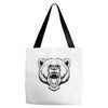 angry bear head Tote Bags