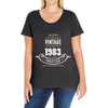 premium vintage 1983 classic perfectly aged limited edition Ladies Curvy T-Shirt