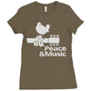 peace and music Ladies Fitted T-Shirt