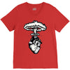heart and nuclear explosion V-Neck Tee