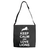 keep calm and love lions Adjustable Strap Totes