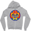 lucha libre    yellow Zipper Hoodie