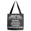 Smartass April Girl Tote Bags