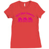 tribut t shirt john mellencamp   kleine rosa h&auml;user Ladies Fitted T-Shirt