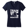 silver edition train insaiyan dragonball z insane bodybuilding goku Women's V-Neck T-Shirt