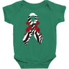 carcinoid cancer ribbon and rose Baby Bodysuit