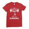who loves running Ladies Fitted T-Shirt
