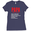 Papa Noun Definition Ladies Fitted T-Shirt