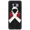 lung cancer white ribbon Samsung Galaxy S8 Plus Case