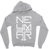 neyma white logo Zipper Hoodie