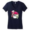 po gir mon Women's V-Neck T-Shirt