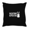 vacation alpaca bag animal humor funny Throw Pillow