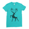 christmas deer Ladies Fitted T-Shirt