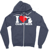 ladies i love michigan craft beer Zipper Hoodie