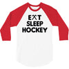 eat sleeo hockey 3/4 Sleeve Shirt