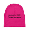 genius by birth slacker by choice t shirt large funny nerd tee slacker Baby Beanies