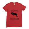 j'peux pas j'ai &eacute;quitation Ladies Fitted T-Shirt