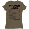 March Girl Facts Aries Ladies Fitted T-Shirt