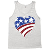 disstressed america flag heart Tank Top