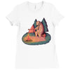 Let's Go Camping Ladies Fitted T-Shirt