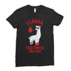 boxing llama Ladies Fitted T-Shirt