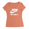 weed   just smoke it   mens funny Women's Triblend Scoop T-shirt