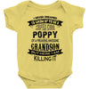 Super Cool Poppy Of A Freaking Awesome Grandson Baby Onesie