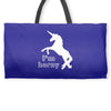 i'm horny Weekender Totes