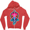 dubious disc Zipper Hoodie