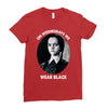 on wednesdays we wear black Ladies Fitted T-Shirt