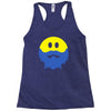 bearded smiley face Racerback Tank