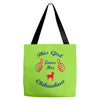 this girl love her chihuahua Tote Bags