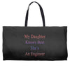 my daughter knows best shes anengineer Weekender Totes