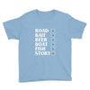 road bait beer boat fish story Youth Tee