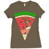 watermelon and beach Ladies Fitted T-Shirt