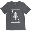 disc golf ace card target chains frisbee basket V-Neck Tee
