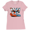 cuphead and mugman Ladies Fitted T-Shirt