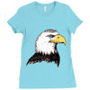bald eagle Ladies Fitted T-Shirt