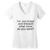 i'm oun of bed Women's V-Neck T-Shirt