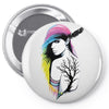 rainbow girl Pin-back button