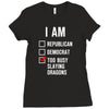 republican, democrat, busy slaying dragons fantasy Ladies Fitted T-Shirt