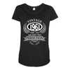 vintage quality without compromise 1961 aged to perfection Maternity Scoop Neck T-shirt
