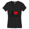 i love running Women's V-Neck T-Shirt